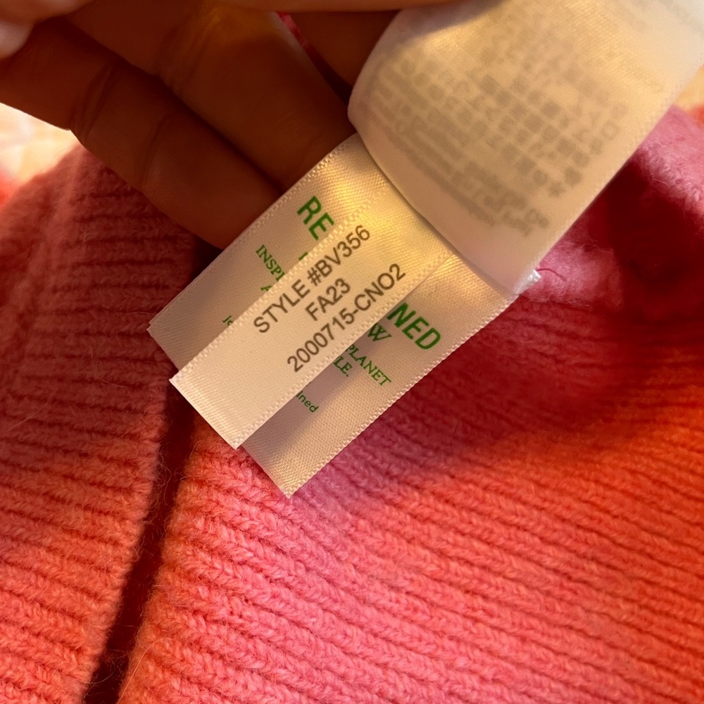 J Crew Supersoft Cropped Cable Knit Sweater Cardigan Tank Set Wool Pink Medium - Picture 16 of 16